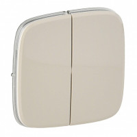 Лицевая панель выключателя 2 кл., слоновая кость, Valena Allure Legrand 755026