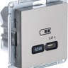 Розетка USB для быстрой зарядки, тип C 65Вт, Шампань, AtlasDesign SE ATN000527