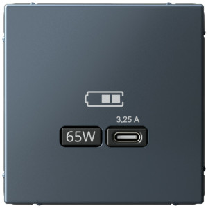 Розетка USB для быстрой зарядки, тип C 65Вт, Грифель, ArtGallery SE GAL000727
