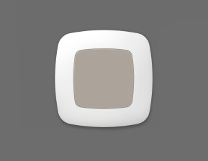 Лицевая панель заглушки с суппортом, Серо-бежевый матовый, OMEGA Quant Ambrella Volt OP3760