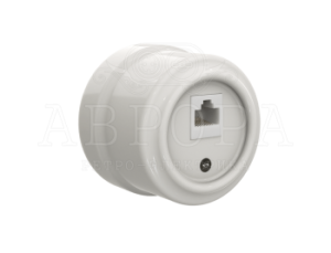 Розетка фарфоровая компьютерная RJ45, Белый, ТМ МезонинЪ Аврора GE70342-01