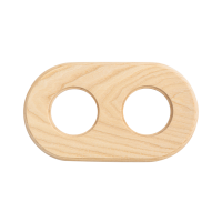 Рамка 2 местная деревянная под электрику Salvador на бревно D220, Ясень без тонировки, DecoWood СМС2кр-220