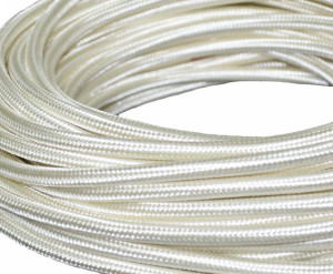Ретро кабель круглый 2x2,5 Бежевый шёлк, Interior Wire ПДК2250-БЖШ (1 метр)