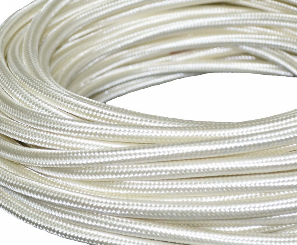 Ретро кабель круглый 2x2,5 Бежевый шёлк, Interior Wire ПДК2250-БЖШ (1 метр)