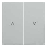 Лицевая панель для выключателя жалюзи, Серебро, Rikkett 35613 SV