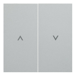 Лицевая панель для выключателя жалюзи, Серебро, Rikkett 35613 SV