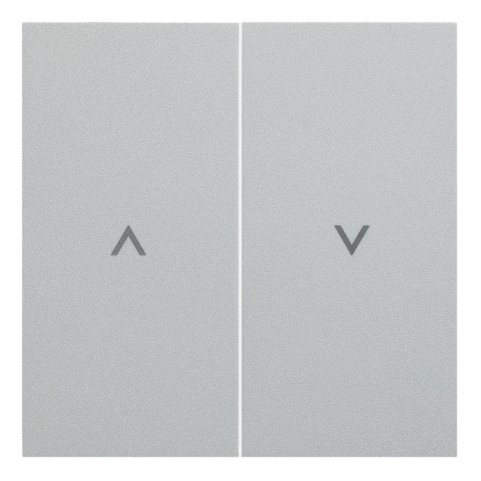 Лицевая панель для выключателя жалюзи, Серебро, Rikkett 35613 SV