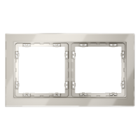 Рамка 2 местная, стекло, Кашемир, Voltum S70 VLS110203