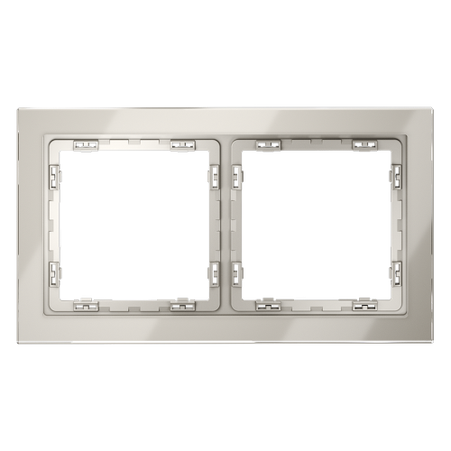 Рамка 2 местная, стекло, Кашемир, Voltum S70 VLS110203