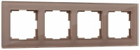 Рамка 4 местная стекло, Латте, Favorit Werkel W0041142