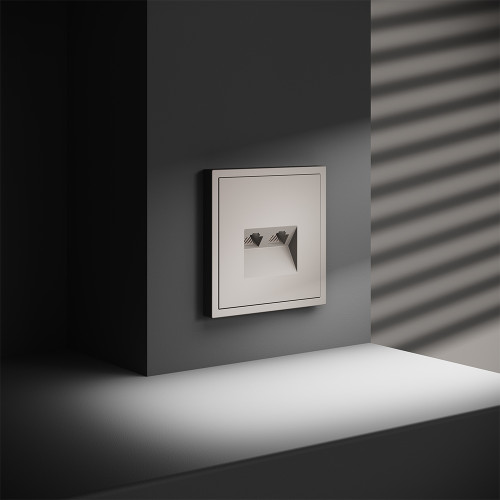 Розетка компьютерная 2-ая RJ45+RJ45 кат.6, Кашемир, S70 Voltum VLS060203