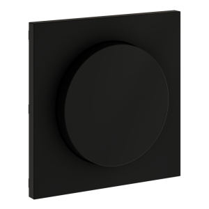 Лицевая панель для диммера поворотно-нажимного, Черный матовый, S70 Voltum VLS002008
