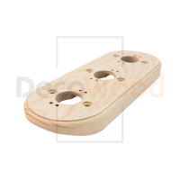 Накладка 3 местная деревянная на бревно D320 мм, ясень без тонировки, DecoWood ОМР3-225