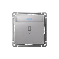 Выключатель карточный для гостиниц с подсветкой, Алюминий, AtlasDesign SE ATN000314