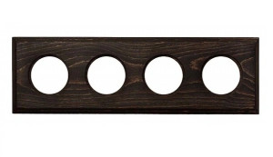 Рамка 4 местная дерево, Винтаж, Bironi BF7-640-18 Рамка 4 местная дерево, Винтаж, Bironi BF7-640-18