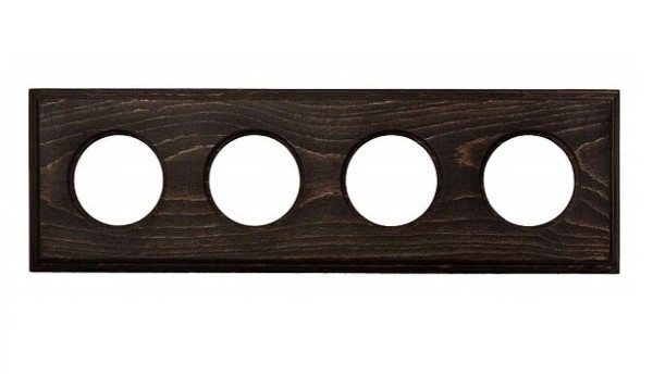 Рамка 4 местная дерево, Винтаж, Bironi BF7-640-18 Рамка 4 местная дерево, Винтаж, Bironi BF7-640-18