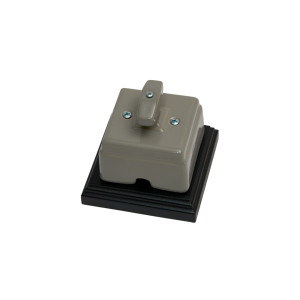 Выключатель керамический 1 кл. (2 положения), Серый, Кром Interior Electric ВПКК/05