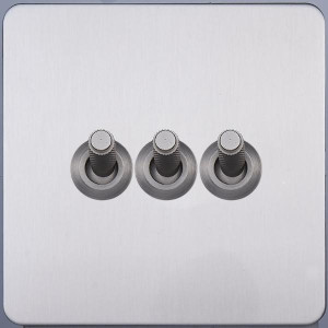 Выключатель тумблерный 3 кл. (внутренний монт.), Никель, Merida Salvador SBAN55B5A3