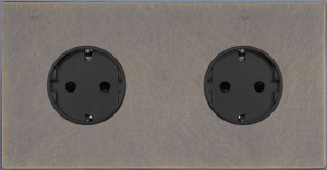 Розетка 2-ая с З/К (внутренний монт.), Антик, Bilbao Salvador SJAN66A6A11