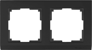 Рамка 2 местная пластик, Чёрный, Stark Werkel WL04-Frame-02-black (W0021808)