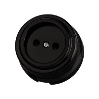 Ретро розетка пластик без 3/К, Черный, Виви TDM ELECTRIC SQ1820-1211 