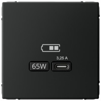 Розетка USB для быстрой зарядки, тип C 65Вт, Карбон, ArtGallery SE GAL001027