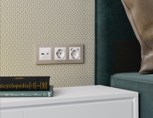 Рамка 3 местная пластик, Серо-бежевый матовый, ALFA Techno Ambrella Volt AF220363