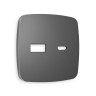 Лицевая панель розетки USB для быстрой зарядки тип A+C, Антрацит серый, OMEGA Quant Ambrella Volt OP6610