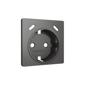 Лицевая панель розетки с З/К и USB зарядкой C+С со шторками, Антрацит серый, ALFA Quant Ambrella Volt AP6605 Лицевая панель розетки с З/К и USB зарядкой C+С со шторками, Антрацит серый, ALFA Quant Ambrella Volt AP6605
