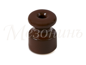 Кабельный изолятор керамика, коричневый, ТМ МезонинЪ GE70025-04