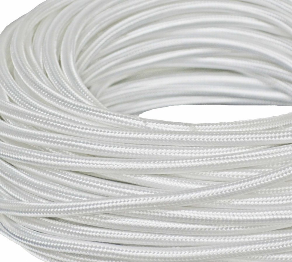 Ретро кабель круглый 2x2,5 Белый шёлк, Interior Wire ПДК2250-БЕЛШ (1 метр) Ретро кабель круглый 2x2,5 Белый шёлк, Interior Wire ПДК2250-БЕЛШ (1 метр)