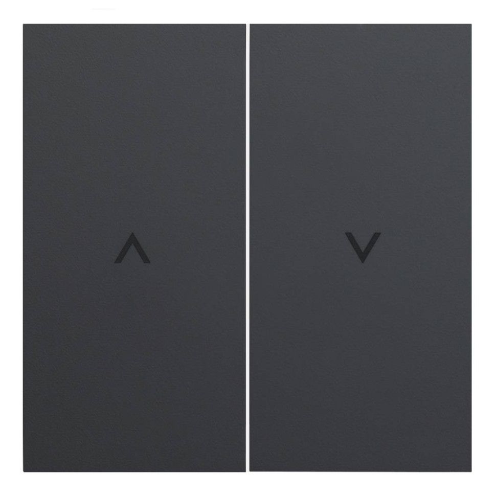 Лицевая панель для выключателя жалюзи, Черный сатин, Rikkett 35613 MB