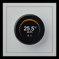 Терморегулятор теплого пола сенсорный, Серебро, Rikkett 32233 SV