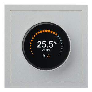 Терморегулятор теплого пола сенсорный, Серебро, Rikkett 32233 SV