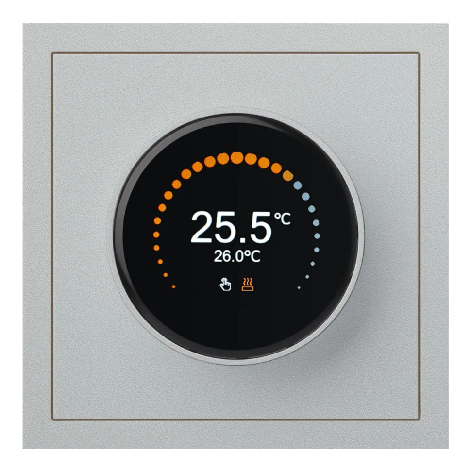 Терморегулятор теплого пола сенсорный, Серебро, Rikkett 32233 SV