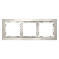 Рамка 3 местная, стекло, Кашемир, Voltum S70 VLS110303