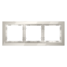 Рамка 3 местная, стекло, Кашемир, Voltum S70 VLS110303