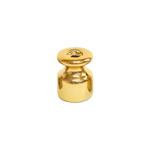 Кабельный изолятор керамика, 19х24 мм, цв. светлое золото, EDISEL Grande ИКМЗ1924