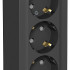 Розетка 3 местная с З/К со шторками 16А 250В, Антрацит, Blanca SE BLNRA011316