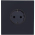 Розетка с З/К (внутренний монт.), Черный, Bilbao Salvador SJAN13A1A10