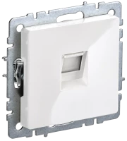 Розетка компьютерная RJ45 Cat. 5e, Белый, Brite IEK BR-K10-1-K01