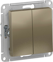 Кнопка без фиксации 2 кл., Шампань, AtlasDesign SE ATN000517