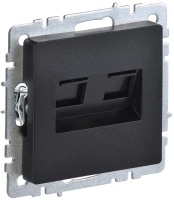 Розетка комп.+телеф. RJ11+RJ45 Cat. 5e, Черный, Brite IEK BR-KT20-O-1-K02