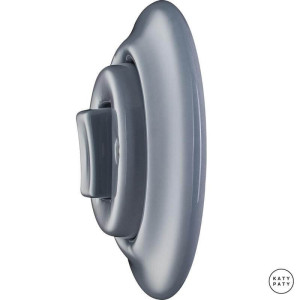 Выключатель кнопочный 1 кл. перекрестный, пепельно-серый глянцевый, Katy Paty LIGW7