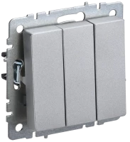 Выключатель 3 кл., Алюминий, Brite IEK BR-V30-0-10-K47