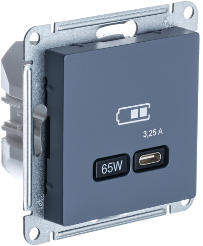 Розетка USB для быстрой зарядки, тип C 65Вт, Грифель, AtlasDesign SE ATN000727