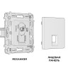 Розетка комп. с шторками RJ45 Cat. 6, Черный матовый, ALFA Quant Ambrella Volt MA812010