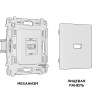 Розетка HDMI, Сталь матовый, ALFA Quant Ambrella Volt MA514010