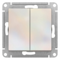 Выключатель 2 кл. перекрестный, Жемчуг, AtlasDesign SE ATN000473