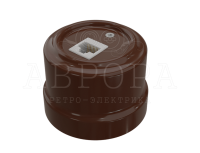 Розетка фарфоровая компьютерная RJ45, Коричневый, ТМ МезонинЪ Аврора  GE70342-04